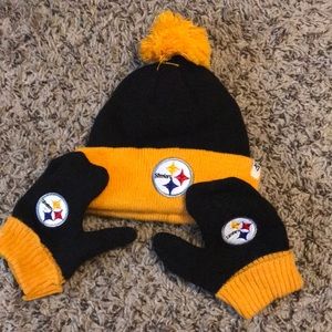 Steelers Hat and glove set